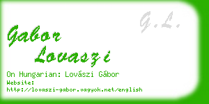 gabor lovaszi business card