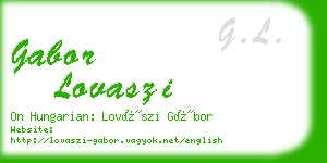 gabor lovaszi business card